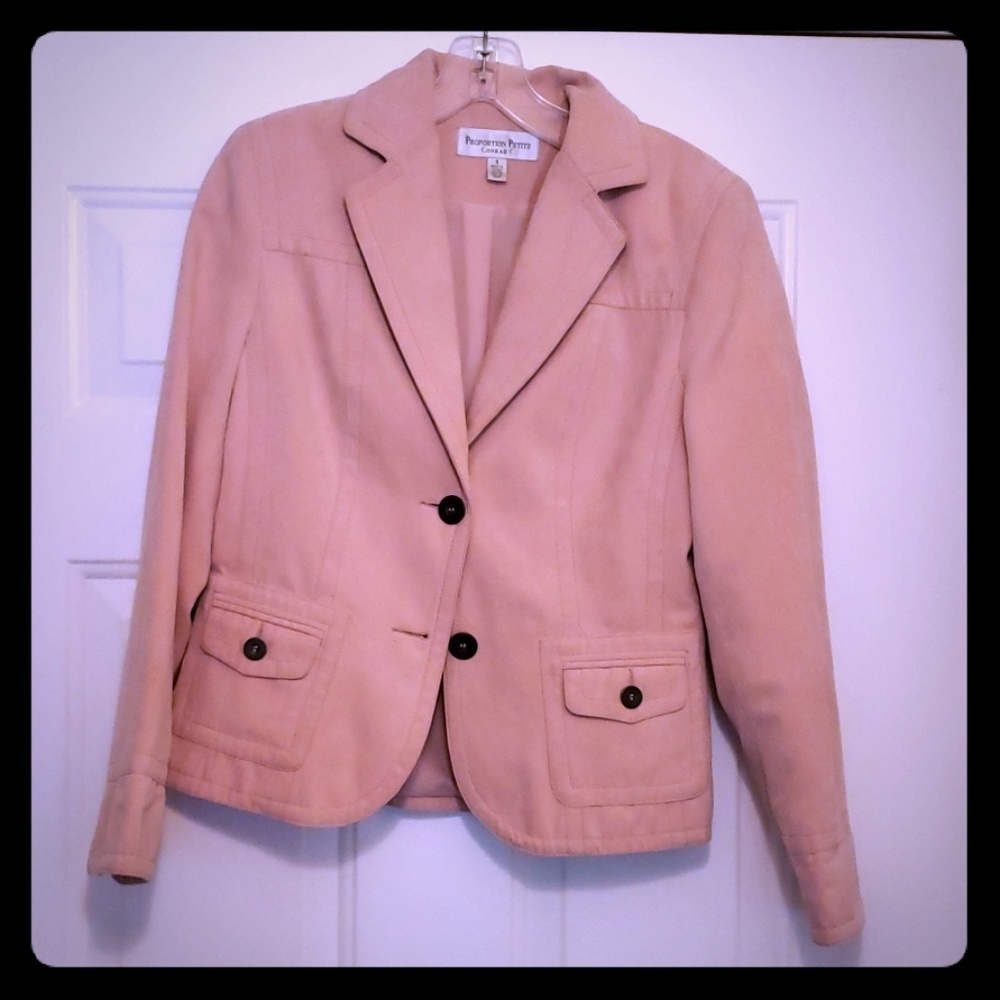 Dusty Rose Faux Suede Blazer